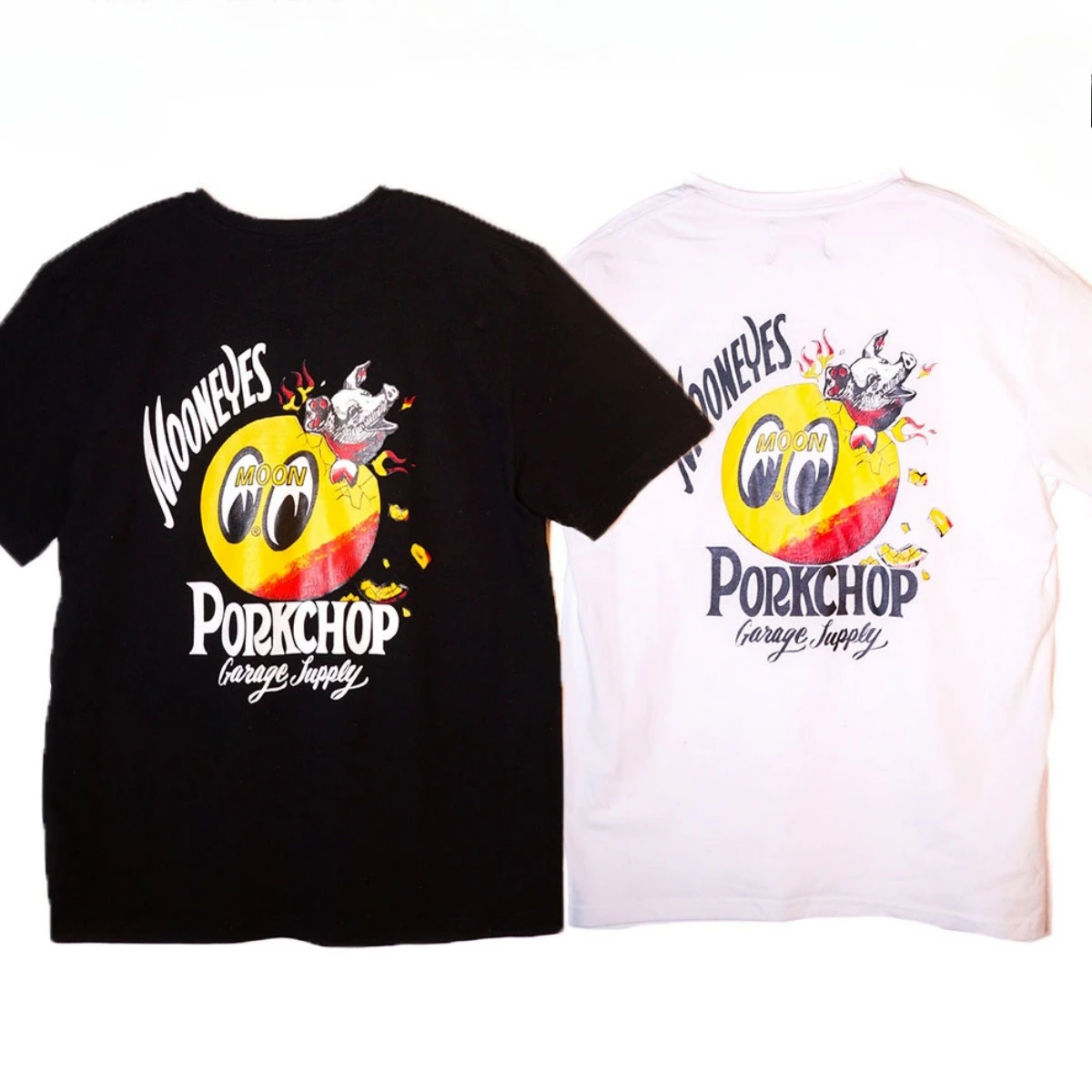 MOONEYES and PORK 2026 CHOP Heavy Joint Style Japanese Small Motorcycle Neutral T-shirt Retro Skateboard