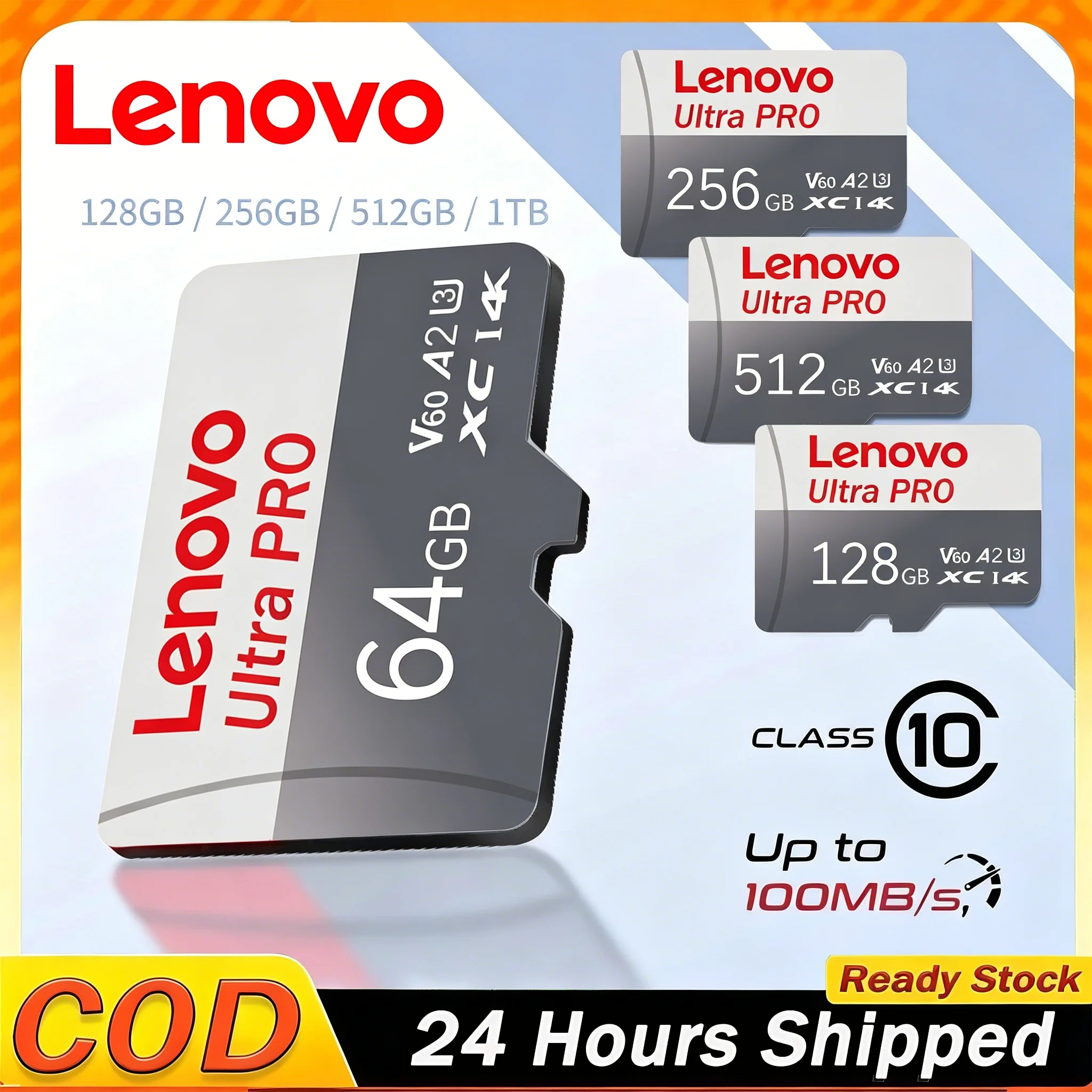 

Lenovo Real Capacity Micro TF SD Card 512GB Flash Memory Card High Speed Cartao De Memoria 128GB For Sony Lenovo Nintendo Switch