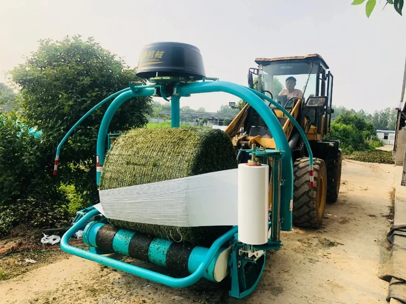 High Efficiency Hydraulic Silage Wrapper With Electro-Hydraulic Automation & Control Box Film Adjustment For Pasture Use