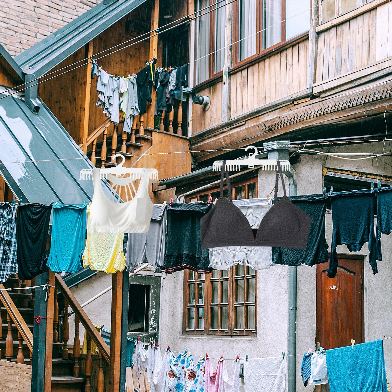 

Plastic Bra Hanger Comb Clip Underwear Organizer Anti-Slip Lingerie Display Rack Clothes Hangers Multipurpose Holder