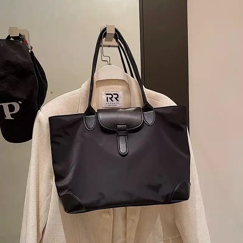 

Нейлоновая большая сумка большой вместимости, повседневная женская сумка из ткани Оксфорд, холщовая сумка для занятий, дорожная сумка через плечо для офисных работников