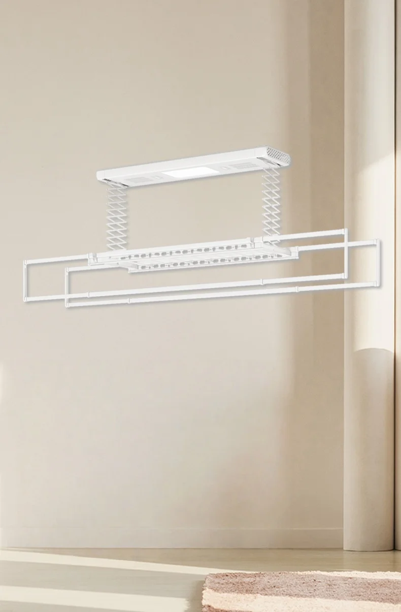 Retractable Balcony Drying Rack-Smart, Automatic, and Concealed Electric Clothes Dryer with Remote Control - view 6