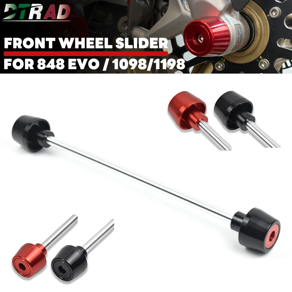 For DUCATI SUPERBIKE 848 EVO 1098 1198 S R SUPERSPORT 950 936 CNC Aluminum Front Wheel Axles Crash Sliders Guards Fork Protector