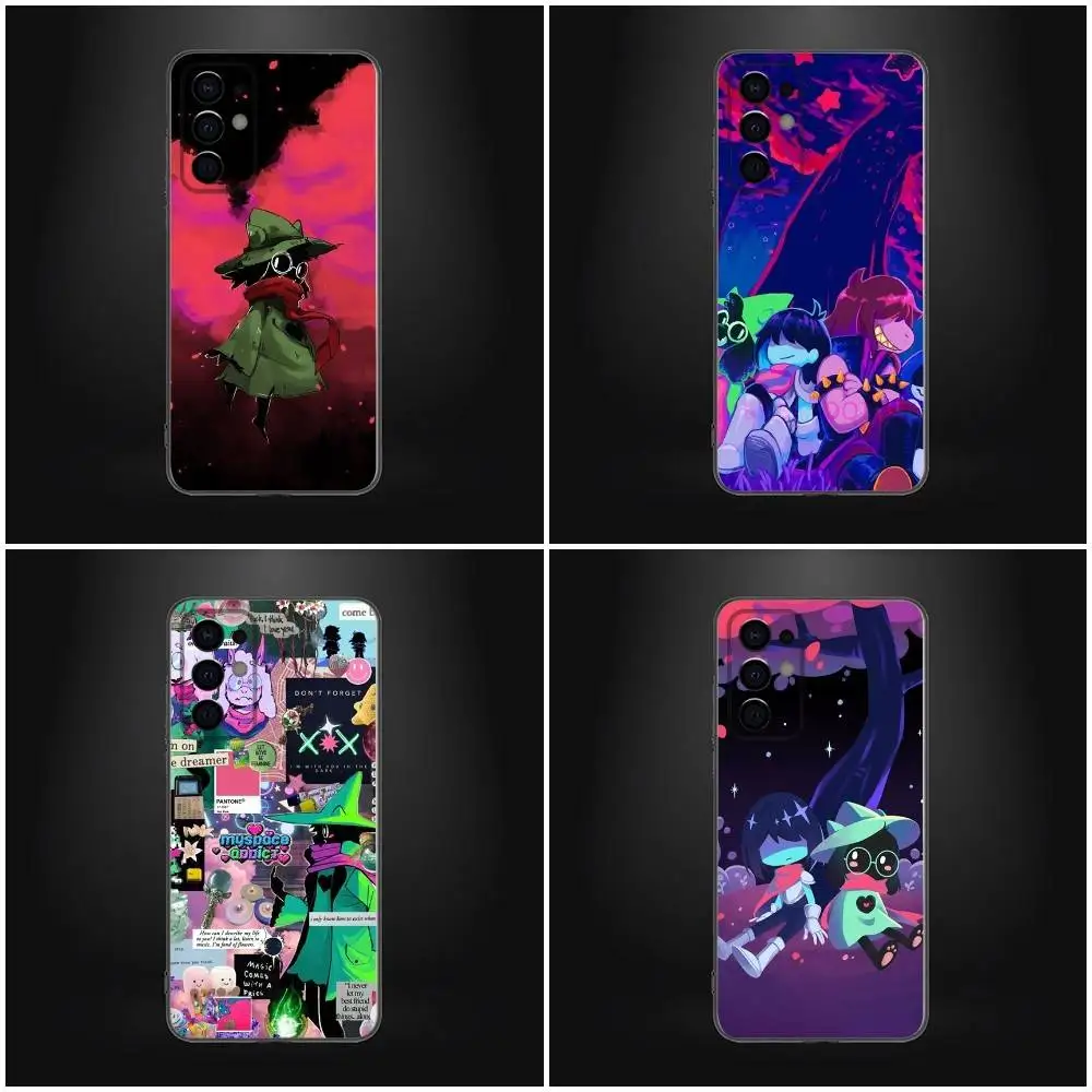 

D-Deltarune-Ralsei Phone Case For Samsung Galaxy A13,A21s,A22,A31,A32,A52,A53,A71,A80, Soft Black Cover