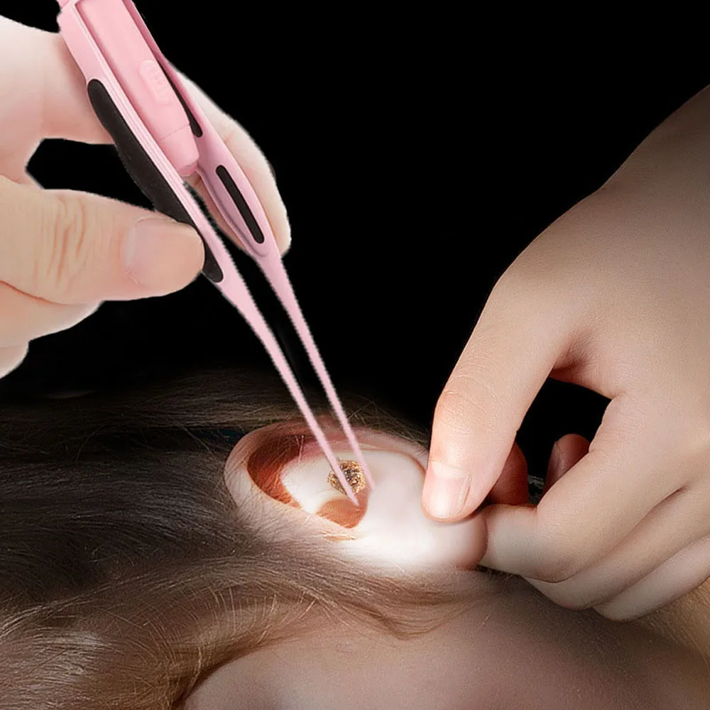 

Children 360° Cleaning Ear Picking tool god Ear Care Tools Cerumen Cleaner Luminous Ear Tweezers Ear Wax Remover