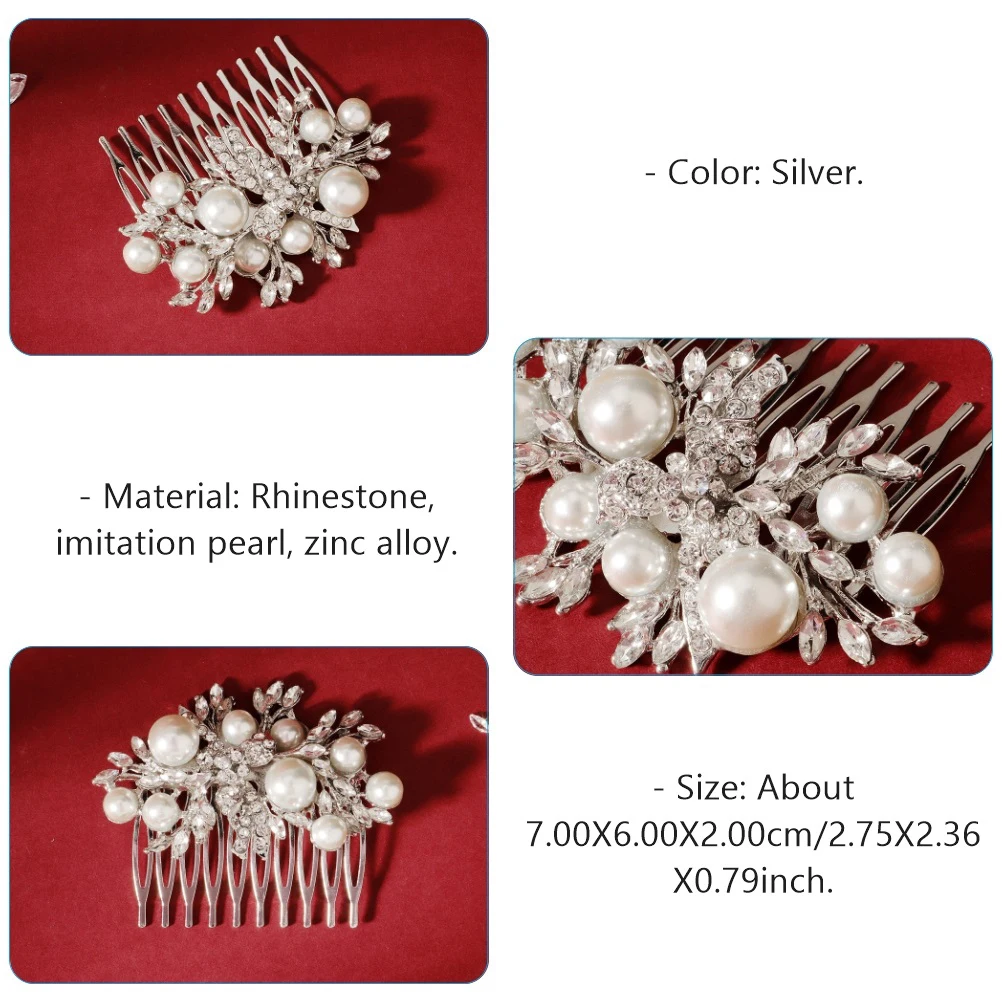 

Retro Pearl Hair Comb Wedding Accessories Bridal Pins Women Hairpin Headdress Hairpins