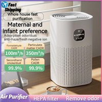 Negative Ion Air Purifier With HEPA Filter Smoke Remover Air Cleaner Negative Ion Purification Machine Odor Eliminator Machine