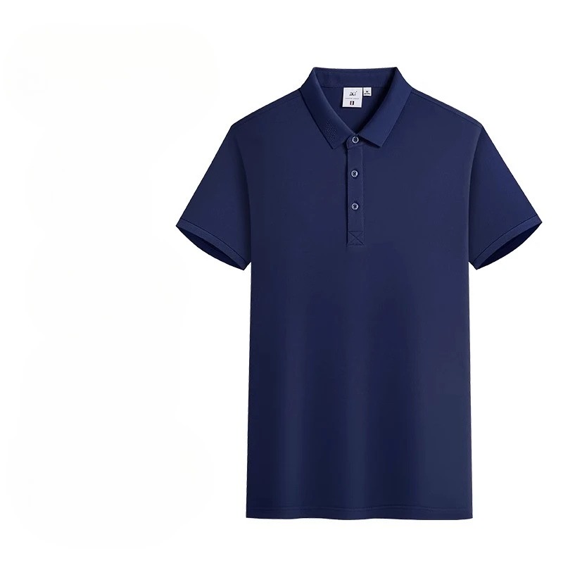 Logotipo personalizado camisa polo respirável casual empresa grupo roupas lapela manga curta camisas polo roupas de trabalho impressão bordado