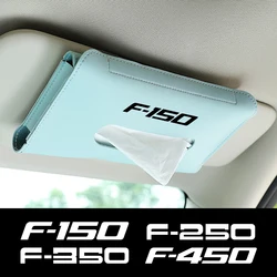 Car Sun Visor Tissue Box Auto Accessories For Ford F350 2003 F150 1994 F250 F450 RC V10 Decals Raptor Emblem 2004 Panel 2008