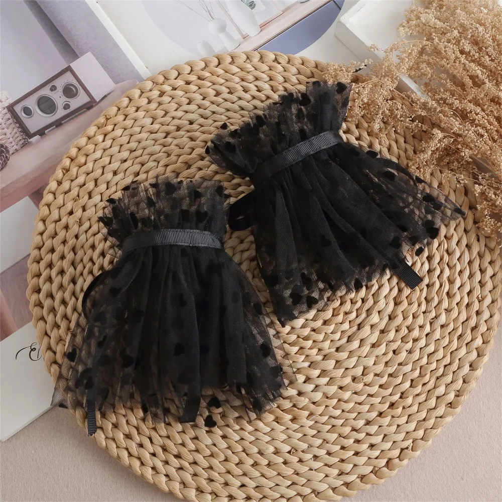 

Soft DIY Detachable Cuffs Black/White Lace Lace Wrist Lolita Fake Sleeves Daily Accessory