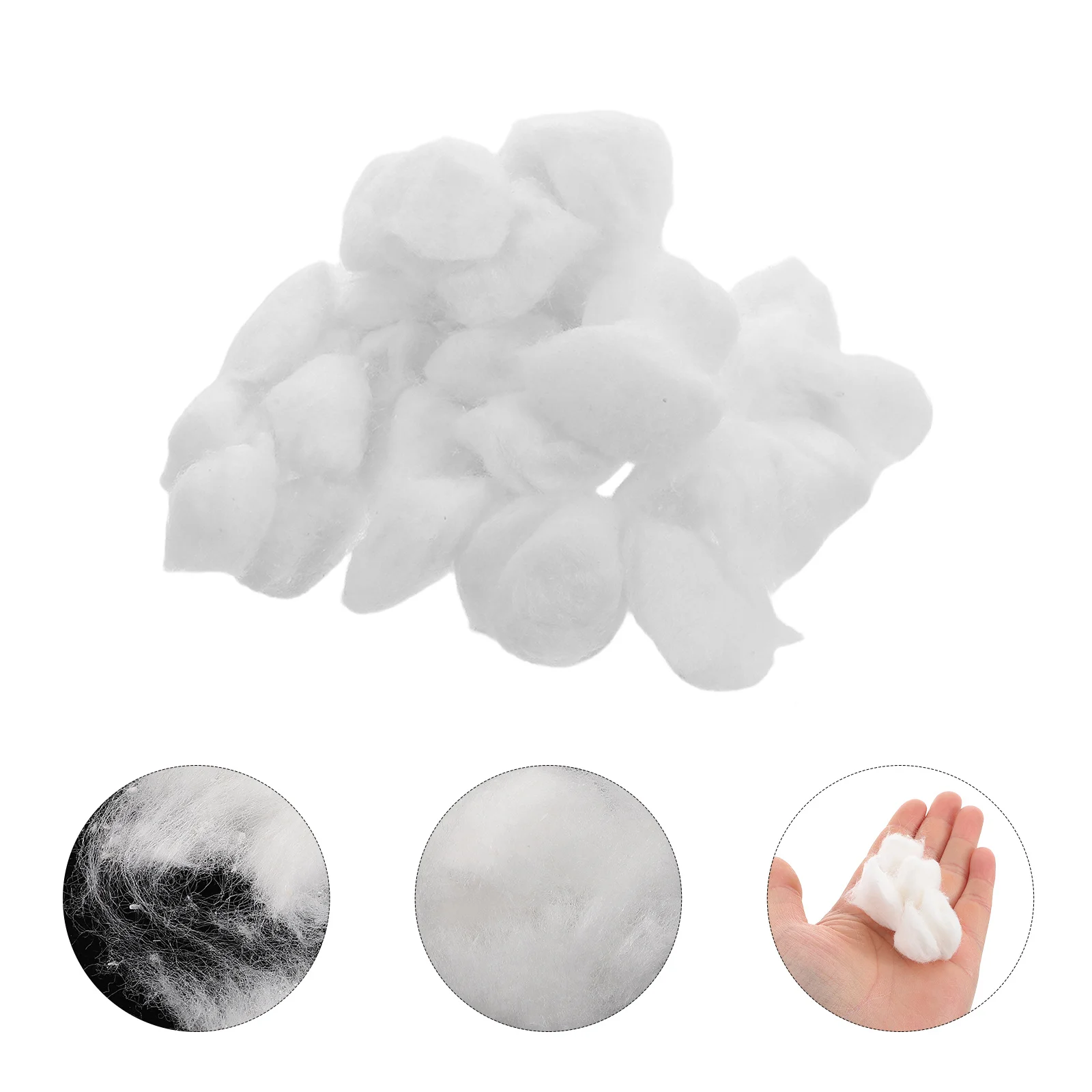 2 حزمة كرات القطن هيبوالرجينيك لينة لتنظيف الوجه وإزالة ماكياج طلاء الأظافر قضيب مسحوق غسول وسادات قطنية #1