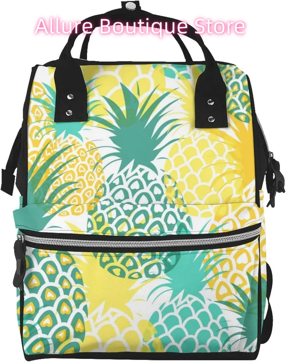 

Cartoon Pineapple Diaper Bag Backpack for Women Large Capacity Nappy Bag Multifunction Waterproof Mummy Backpacks for Mom Dad Es