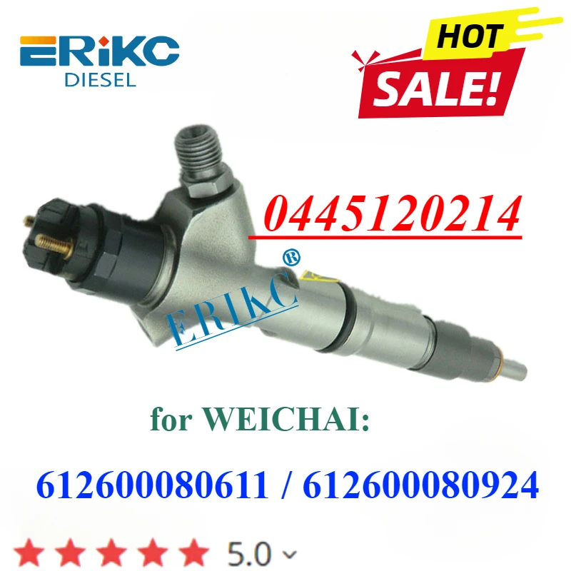 New 0445120214 Common Rail Diesel Injector 0986AD1007 Fuel Pump Nozzle 0 445 120 214 For Weichai WD10 612600080611 612600080924