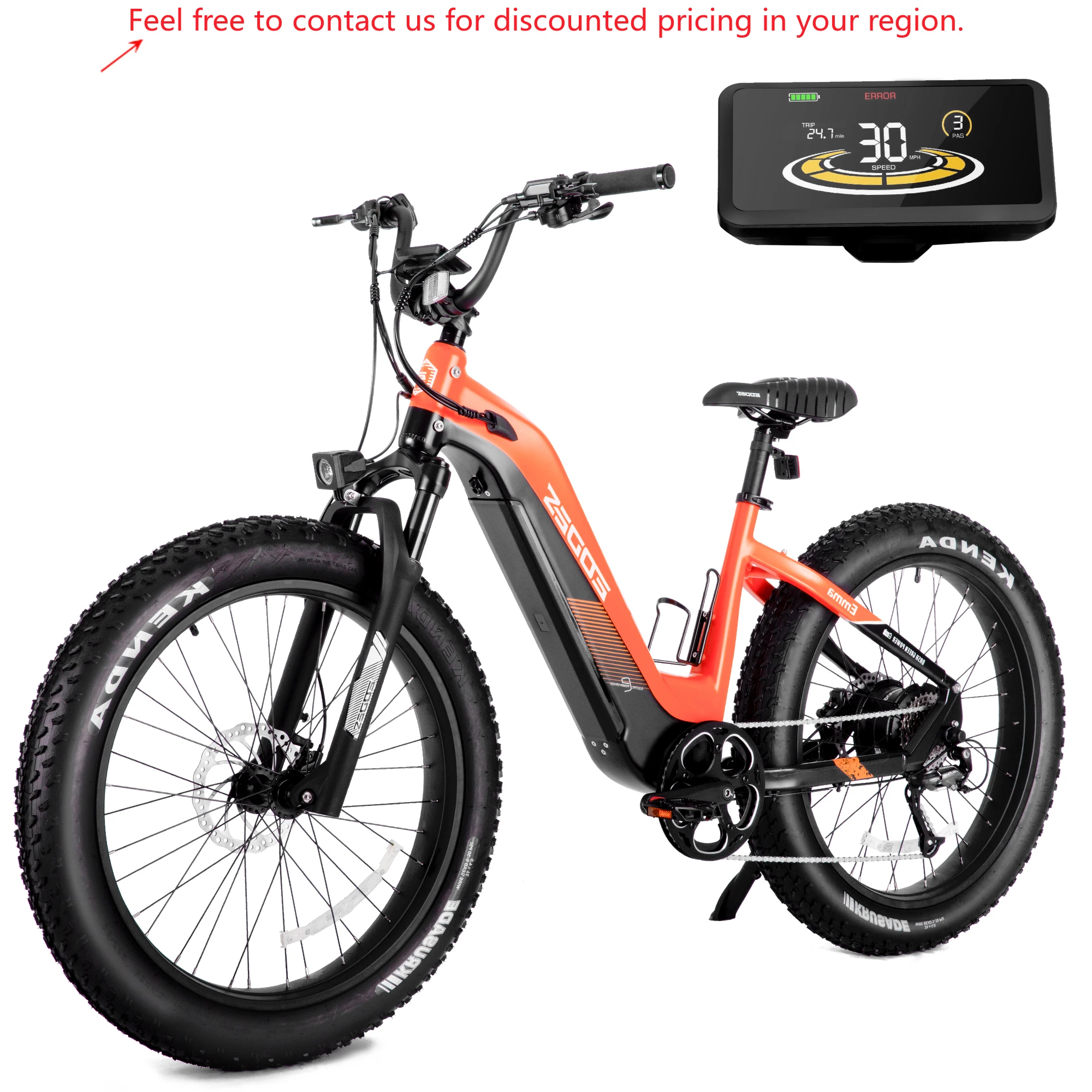 

2024 HEZZO Ebike 52V 750W BAFANG Geared Motored 17Ah 50Km/h 100Km Step Thru 26Inch Fat Tire Electric Bike With Torque Sensor