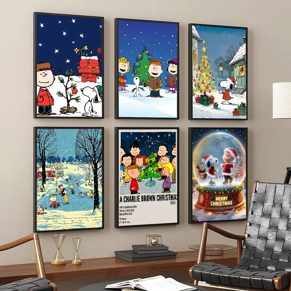 Anime A C-Charlie Brown Christmas Christmas Poster Paper Print Home Living Room Bedroom Entrance Cafe Art Painting Decoration