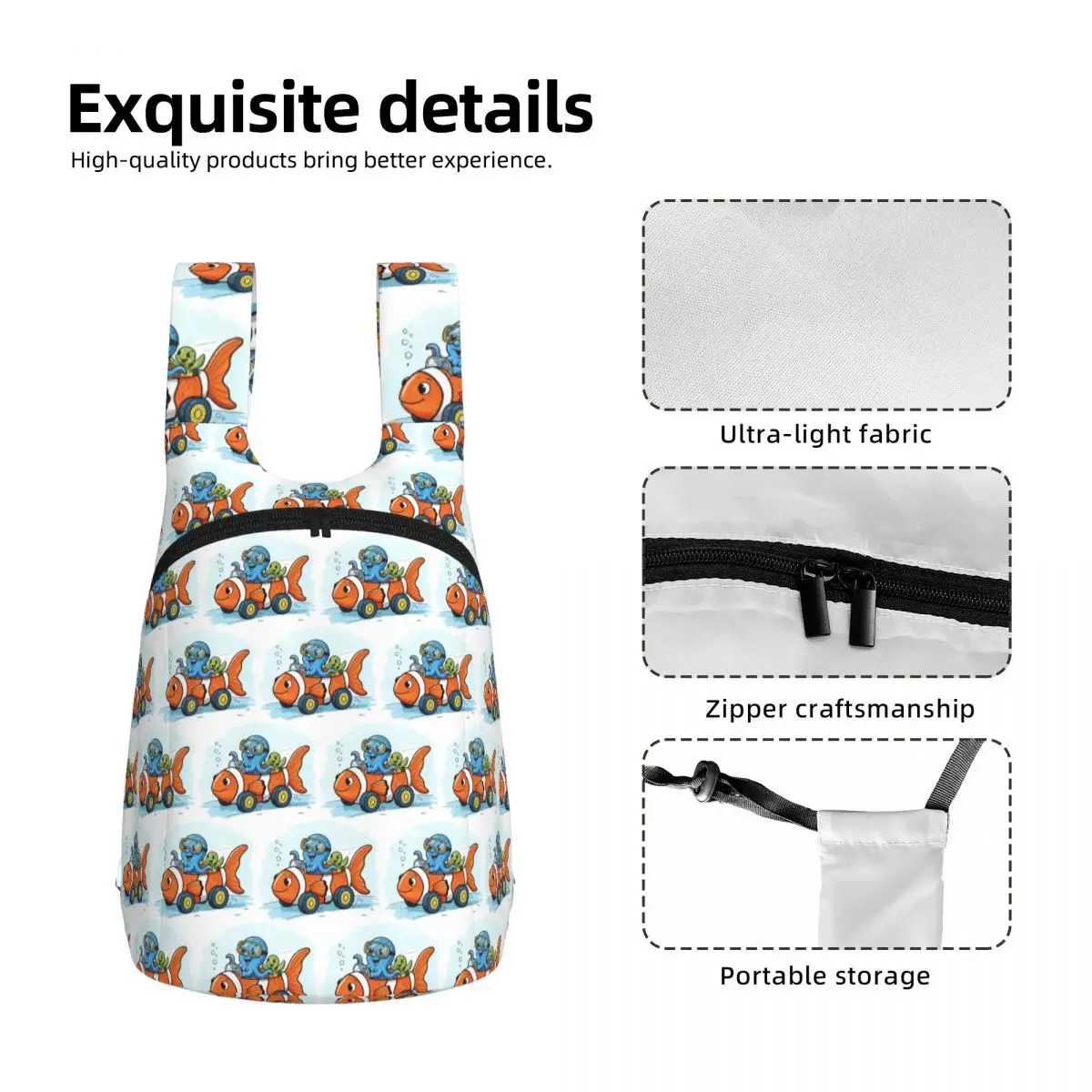 Octopus And Turtle Underwater Car Ride Backpack School Bag Hiking Travel Daypack for Boys Girls Storage Bookbag Shoulder Bags