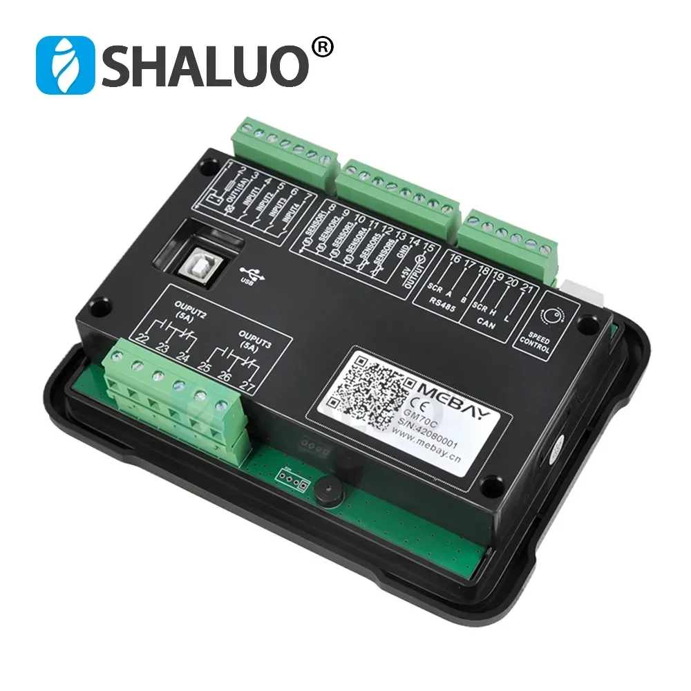2026 GM70C  Gas Engine ECU Digital Meter Multi-Function LCD Display Meter Genset Engine Parameter With CAN Port