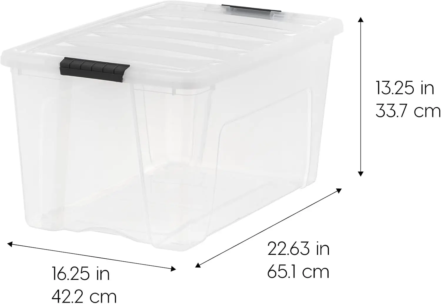 IRIS USA 6-Pack 72 Quart Storage Bins with Lids, Clear