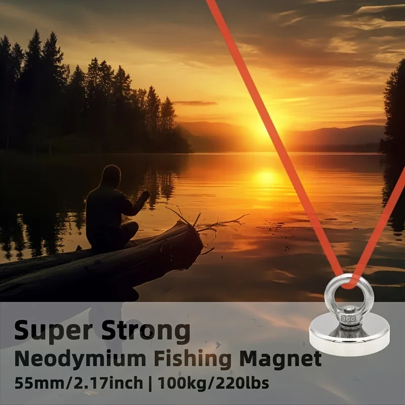 Super Strong Neodymium Magnet, Iron and Boron Lifting Ring, Magnetic Suction Cup, Salvage Artifact Set
