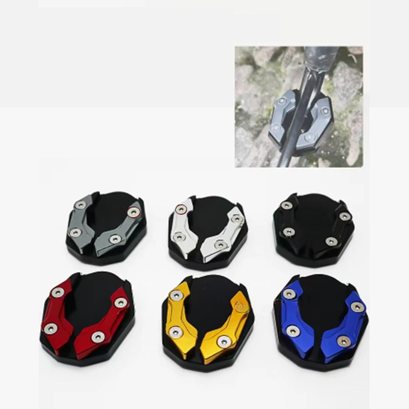 Universal Motorcycle Side Stand Cover Bicycle Foot Extension Kickstand Anti-skid Enlarged Base Pads for Yamaha Nmax Honda PCX