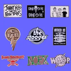 Punk Music Rap Rock Band Emblem Badge Originality Lapel Brooch Chorus Metal Backpack Hat Accessories Band Fans Gift Wholesale