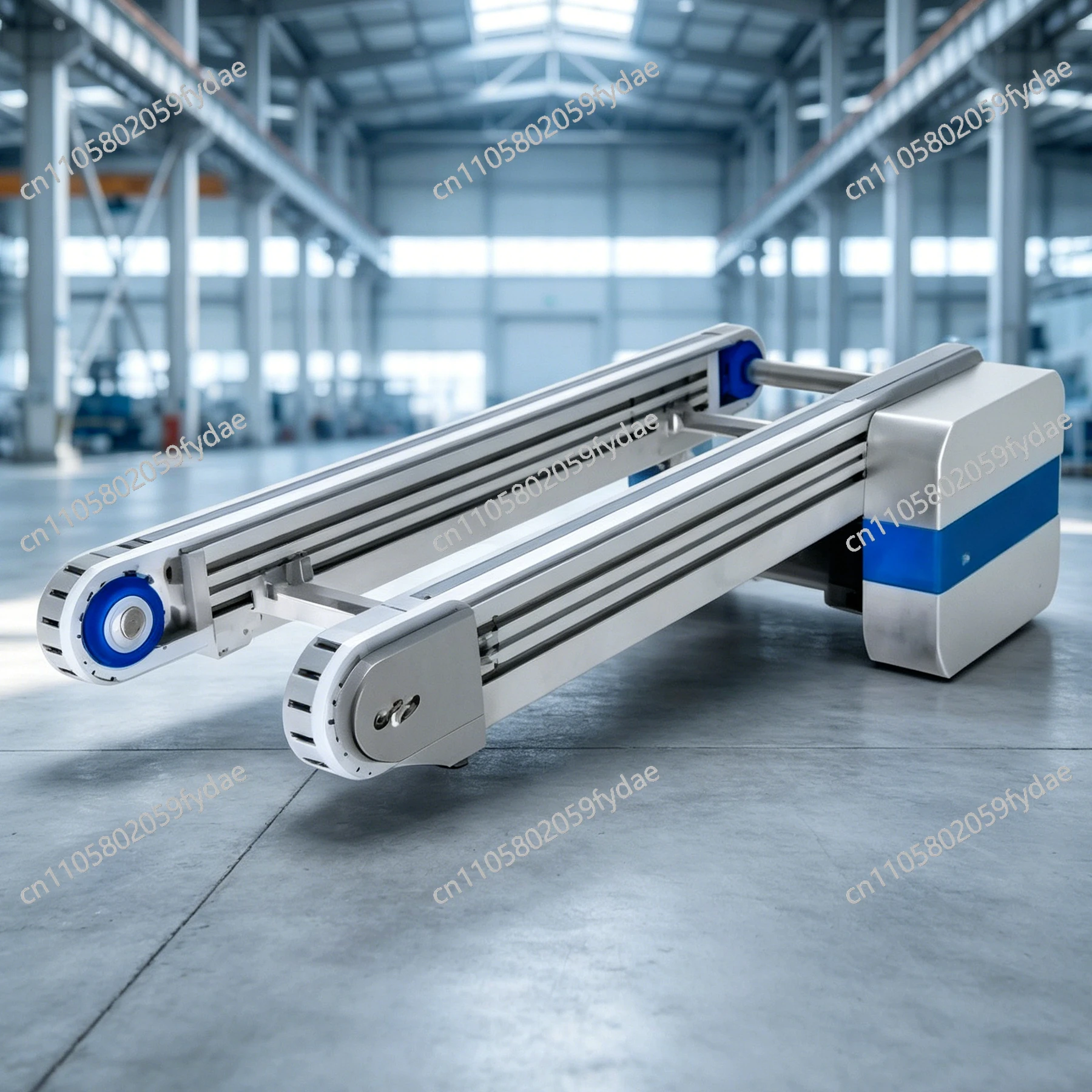 head-driven plastic chain conveyor, three-roller material, sprocket diameter 57mm, double-row type