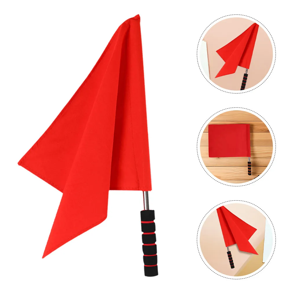 7pcs-sports-referee-signal-flags-handheld-red-flags-stainless-steel-sponge-handle-for-football-volleyball-soccer
