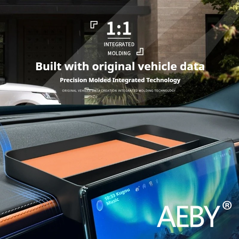 AEBY Für BYD Sealion 7 2024 Auto Center Konsole Organizer Dashboard Bildschirm Hinten Lagerung Box Anti-Slip Innen Zubehör