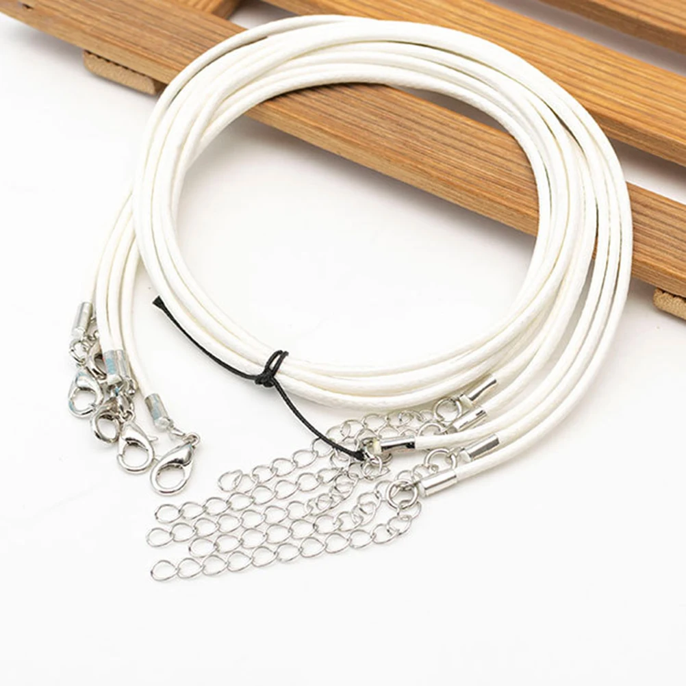 

60pcs Necklace Cord Jewelry Accessories Long Wax String Durable Lightweight DIY Clasp Adjustable Bracelets Anklets