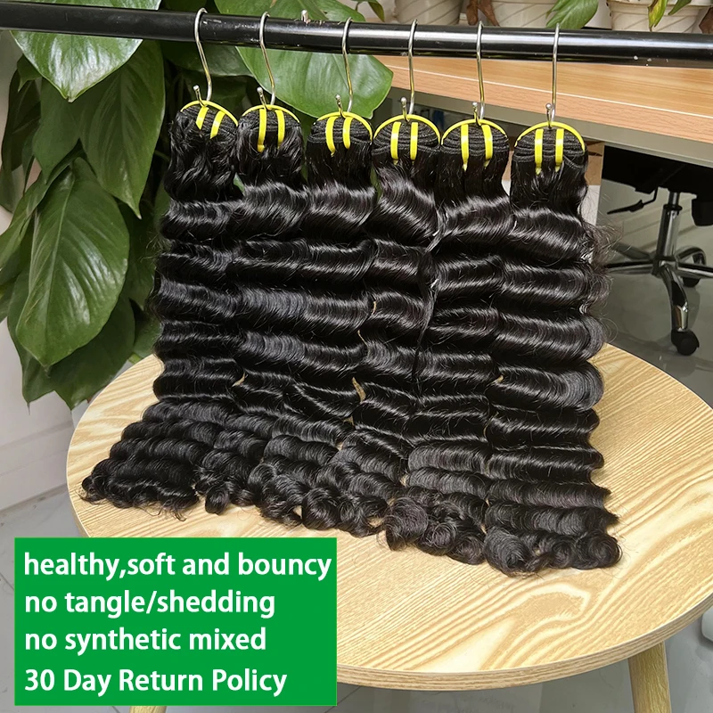 15A 루즈 딥 웨이브 번들 100% 인간의 머리카락 생 버진 처리되지 않은 확장 루즈 웨이브 번들 레미 더블 위브 도매