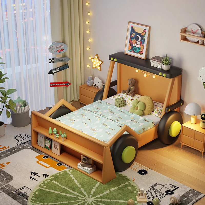 

Yellow Minimalist Kids Beds Luxury Simple Safety Single Custom Kids Beds Wooden Modern Design Lettino Per Bambini Furniture Home