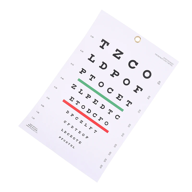 1Pc Premium Snellen Eye Chart Wall Chart - Plastic Waterproof Eye Test Chart for Eye Exams | Medical/Optical Supplies