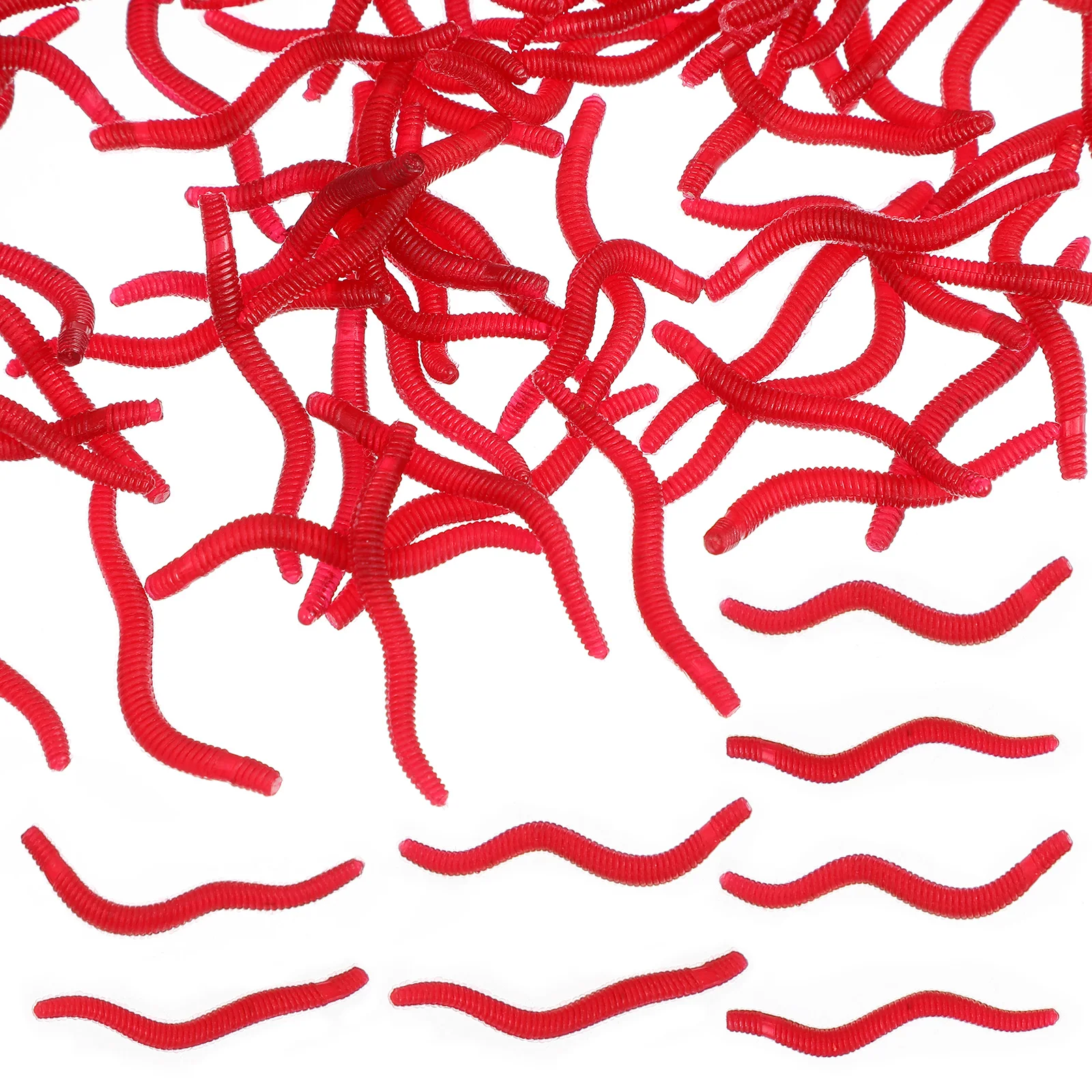 

100pcs Realistic Fish Bait 4cm Red Soft Lures for Fishing Artificial Rubber Durable Safe Simulation Bait