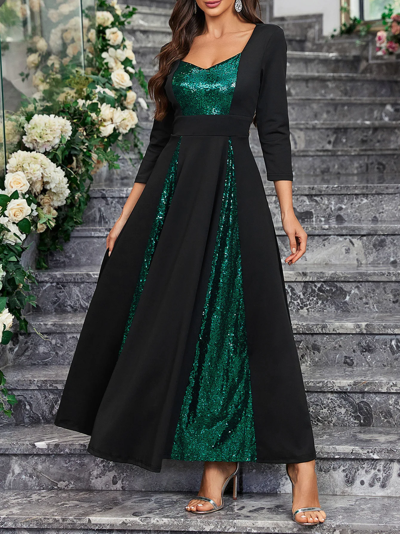 Lady muslim woman mom party dress embroidery madan morocco dubai abayas kaftan islamic avant-garde arab evening dress long skirt