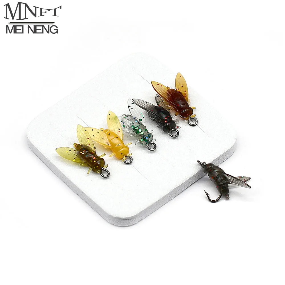 MNFT Mini Bionic Fly Fishing Bait Fly Hook Soft Bait With Sharp Hook Fish Attractant Fishing Gear for Salmon Trout Sea Bass Etc