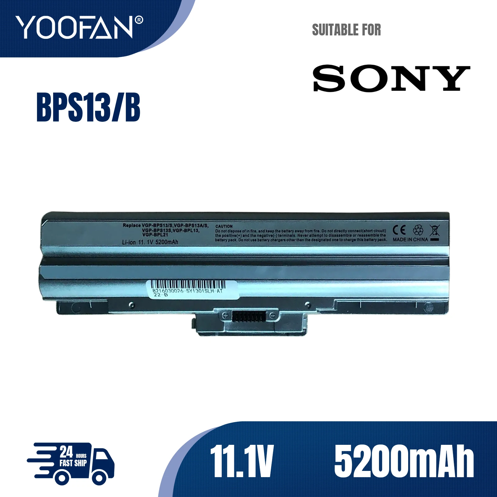 YOOFAN Batería para portátil SONY Vaio BPS13/B VGP BPS13/Q VGP-BPS13B/B BPS21B/B BPS21 GN-AW VGN-CS VGN-FW