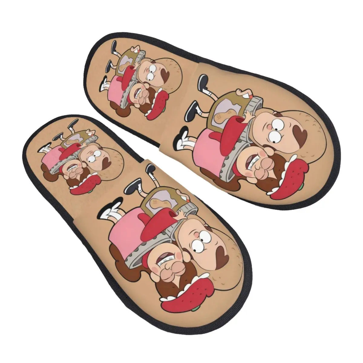 Custom Gravity Falls Guest Slippers for Hotel Women Fantasy Adventure House Slipper