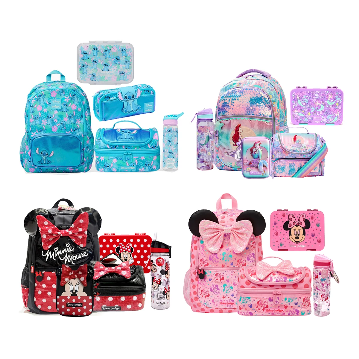 Disney Backpack Large Capacity Backpack School Bag  Cartoon Lunch Bag Pencil Case Children Birthday Gift  for Girls or Boys