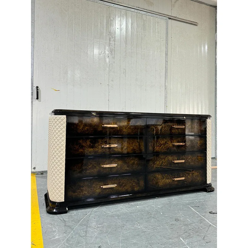 Side cabinet piano paint solid wood storage cabinet