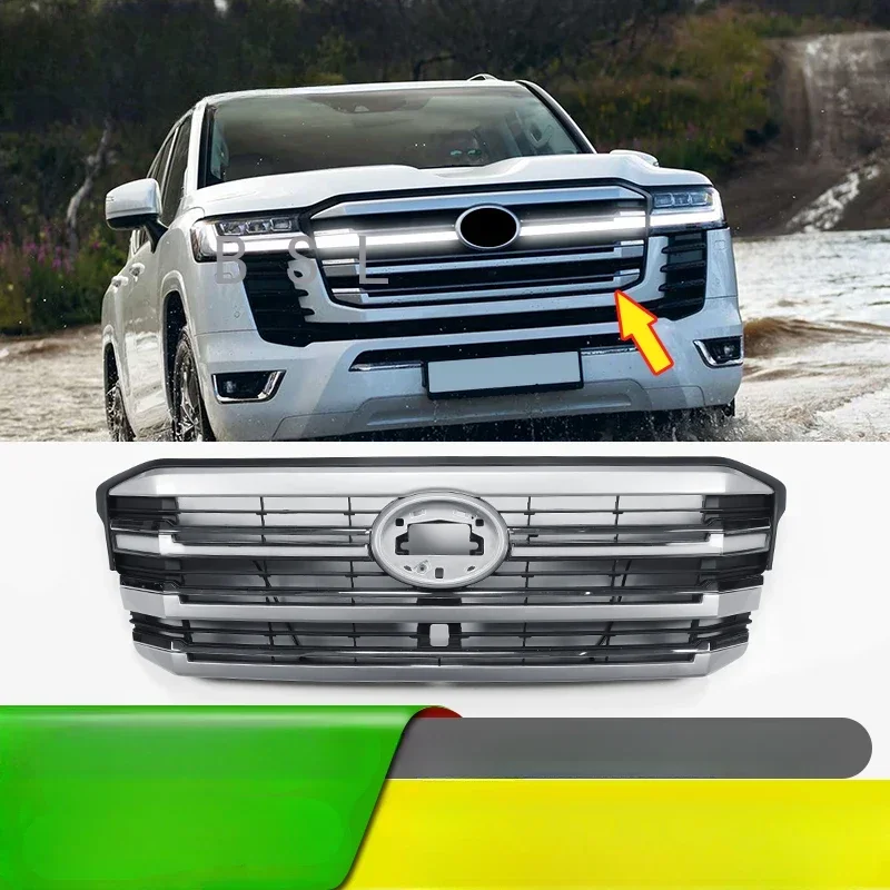 Accessory LED Dynamic Lamp with Light Front Grille For Toyota Land Cruiser 300 Lc300 2021 2022 2023 Upgrade Modified Exterior