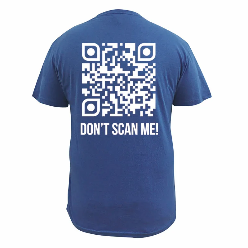 Don't Scan Me QR T Shirt Funny Middle Finger QR Code Jokes Short Sleeve 100% Cotton Soft Unisex O-neck T-shirts EU Size