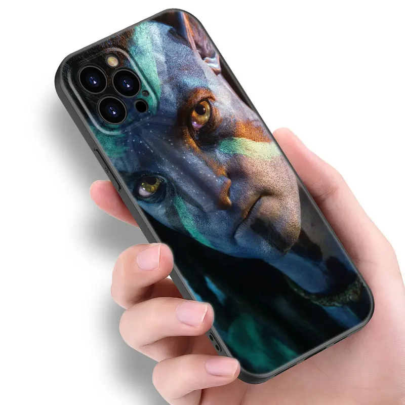 Avatar Film Phone Case For Apple iPhone 12 13 Mini 11 14 15 Pro Max 7 8 Plus X XR XS SE 2020 2022 Black Silicone Case