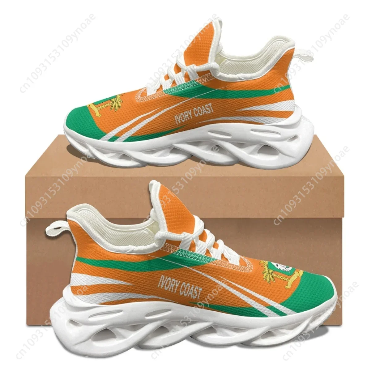 

2024 Men Sneakers Blade Running Basketball Shoes Ivory Coast Flag Men Footwear Trainer Fashion Male Casual White Shoes For Men