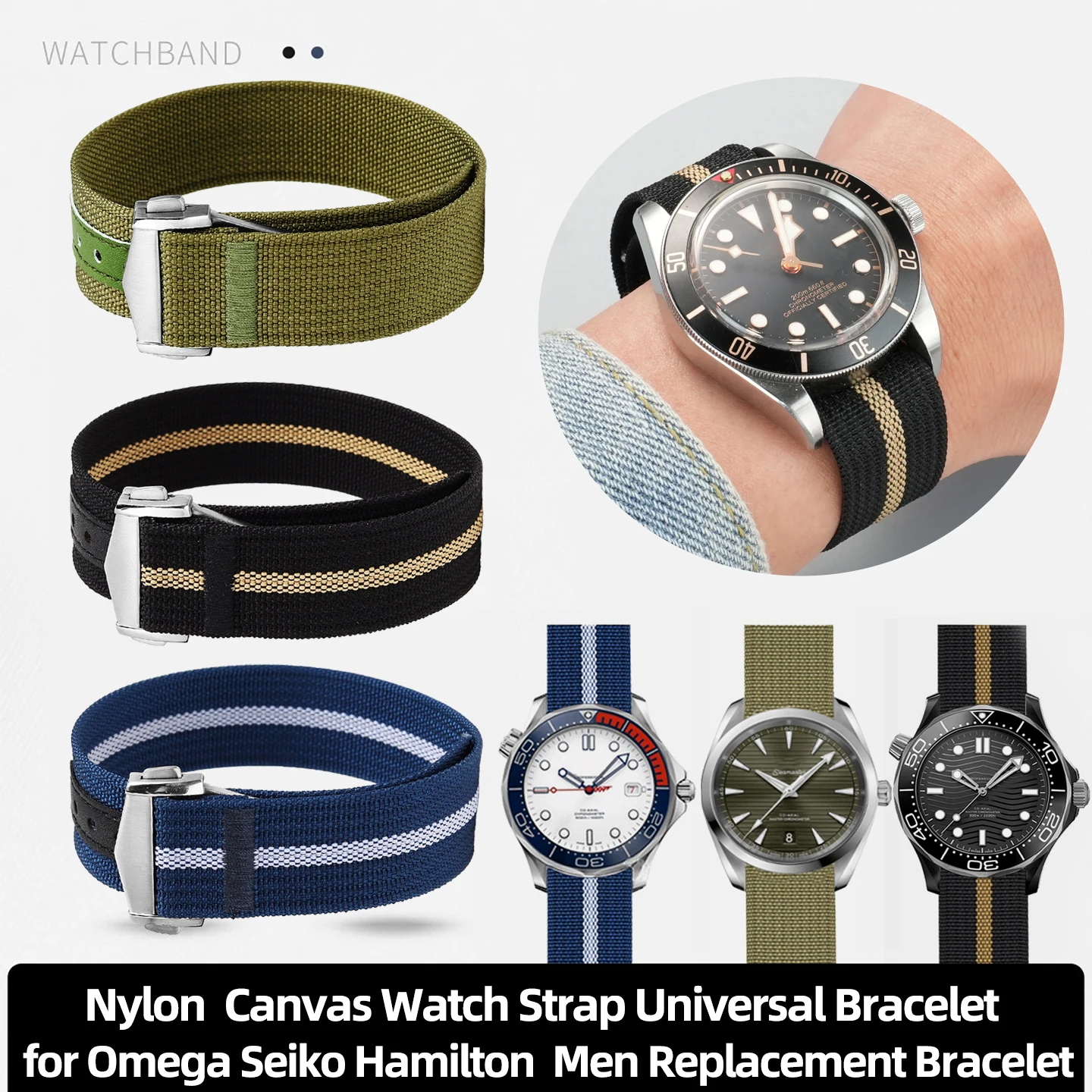 20Mm 22Mm Nylon Wat… - image