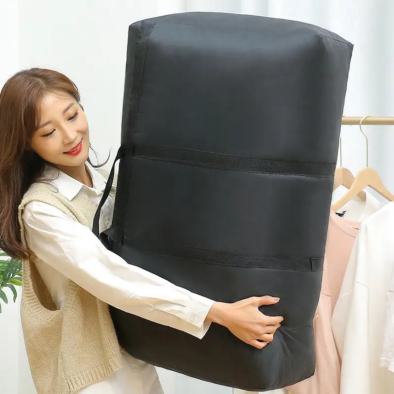 *1pc Extra Large Waterproof Moving Luggage Bags Laundry Shopping Bag Non-woven Fabric Cubes 80*48*25cm Home Storage Packing Tool