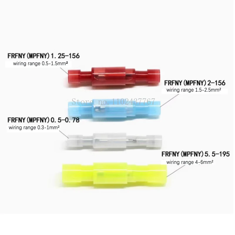 Nylon Female Male Crimp Terminal MPFNY/FRFNY  Insulating Quick Connect Joint Wire Cable Connector White Red Blue Yellow