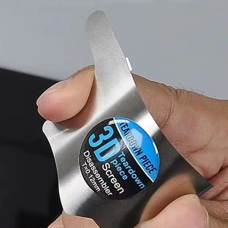Alat reparasi ponsel layar LCD 3D, alat reparasi ponsel Stainless Steel, alat kartu Pry terbuka, membongkar kartu Pry 0.12MM