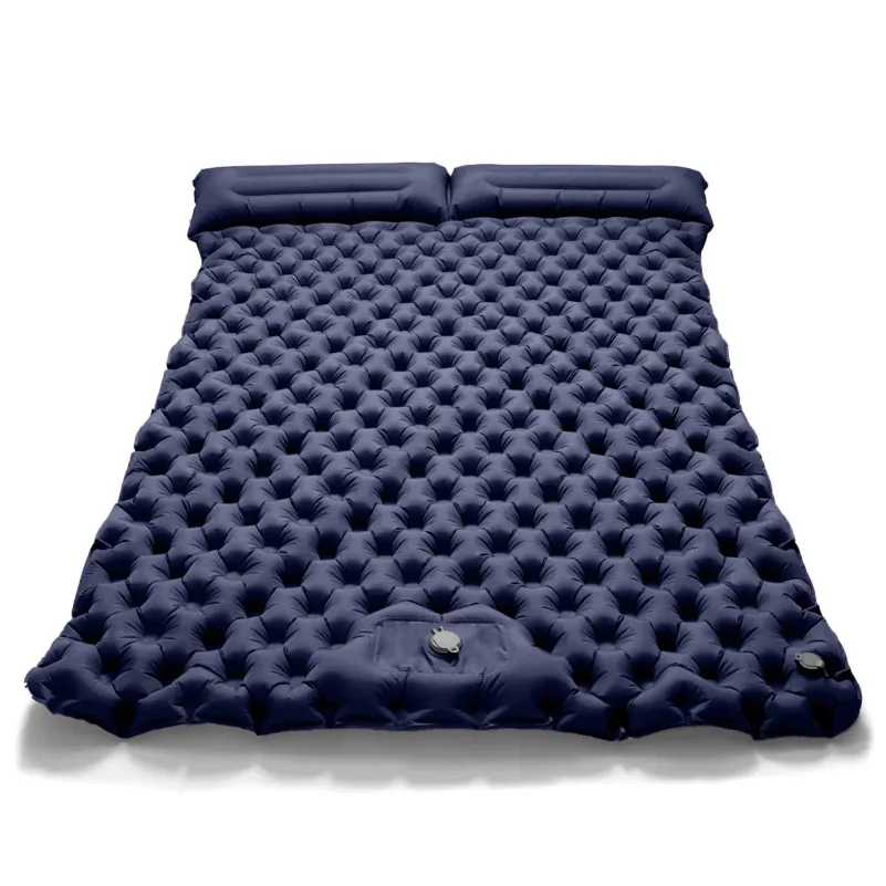 New Single Double Inflatable Sleeping Pad Splicable Portable Air Mattress Ultralight Camping Tent Mat for Travel Hiking Beach