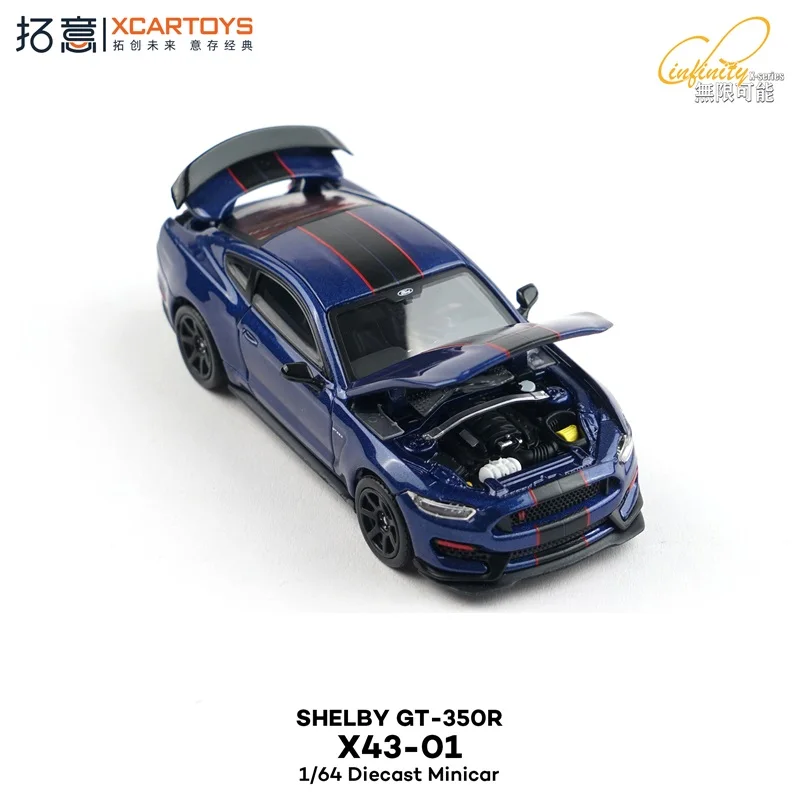 

[Предпродажа] Xcartoys 1:64 2019, SHELBY GT-350R, синяя литая под давлением модель автомобиля