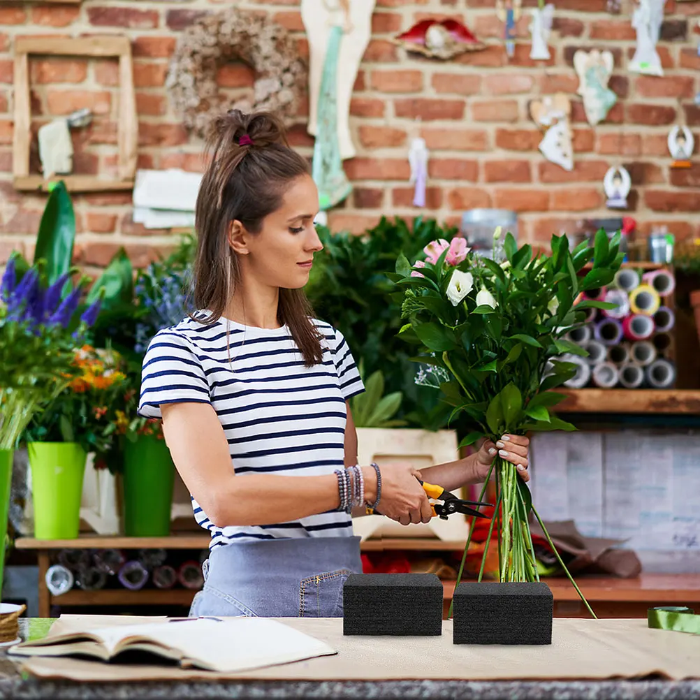 2Pcs Black Floral Foam Board Arrangement Kit Lightweight Reusable Home Decor Wedding Commercial Display Planter Insert Dry